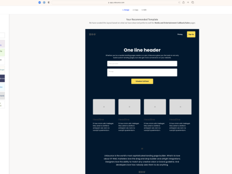 create a landing page for free