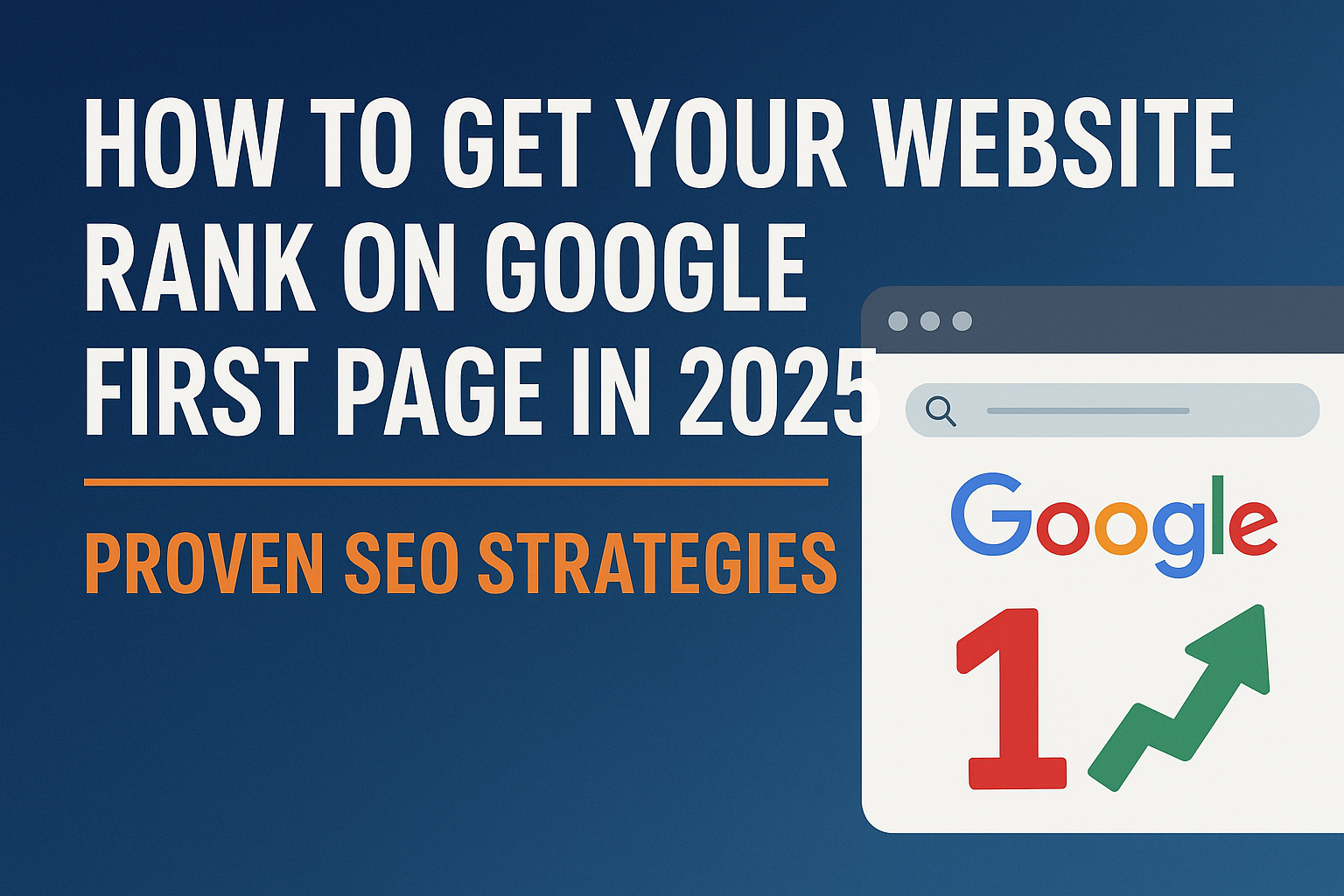 How To Get Website Rank On Google First Page in 2025